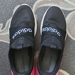 Adidas Black and Pink Cloudfoam Shoes
